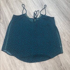 Aerie Teal and Black Patterned Camisole